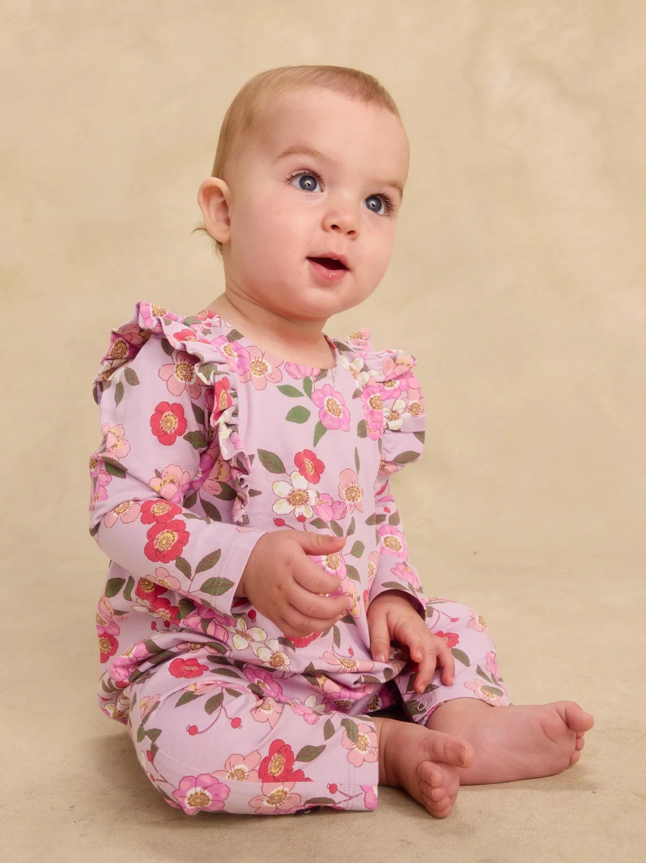 Tea Rosa Canina | Ruffle Shoulder Romper