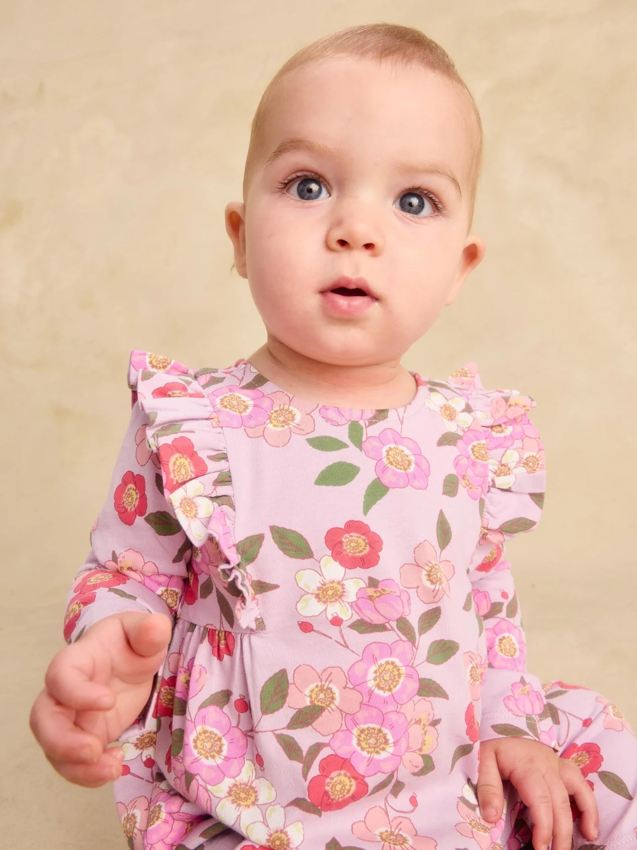 Tea Rosa Canina | Ruffle Shoulder Romper