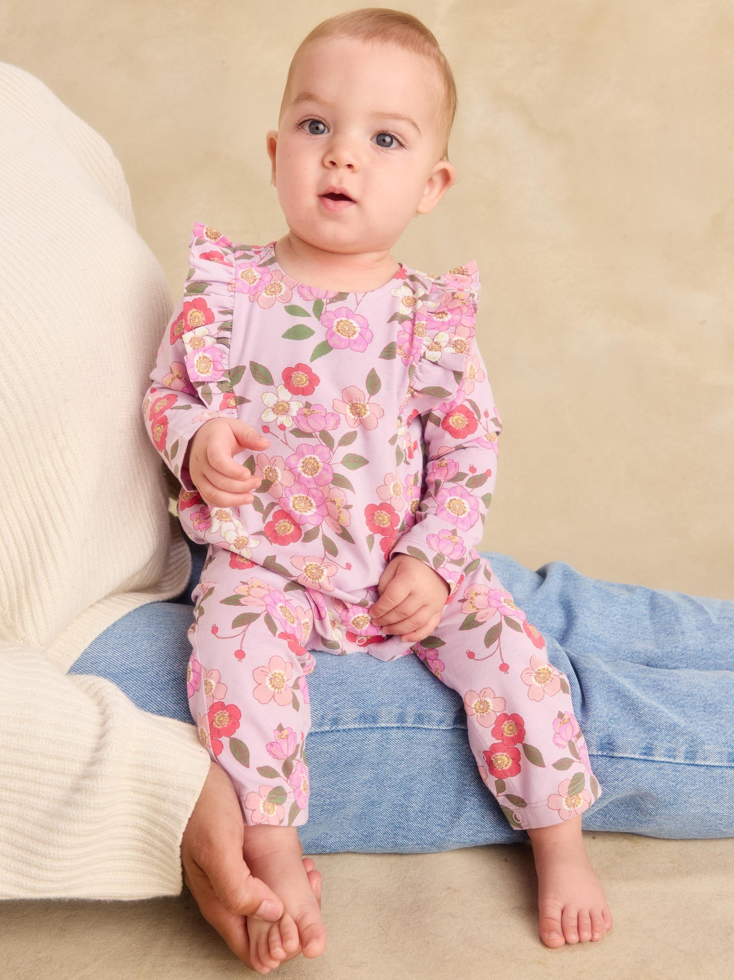 Tea Rosa Canina | Ruffle Shoulder Romper