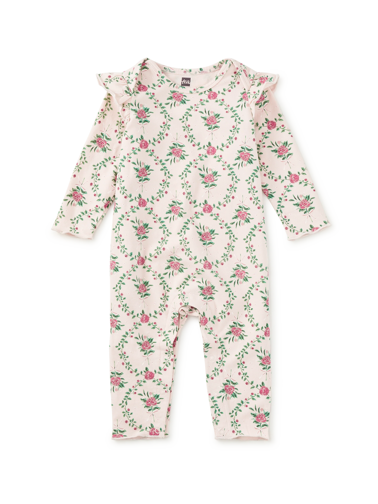 Tea Wallpaper Floral | Ruffle Shoulder Romper
