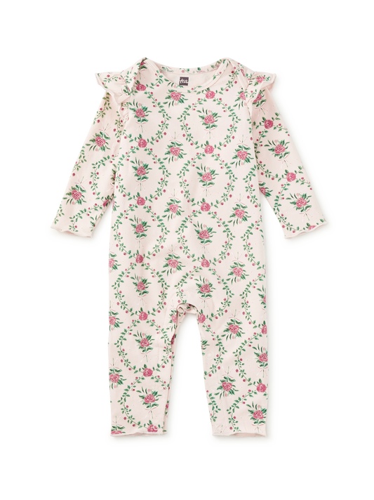 Tea Wallpaper Floral | Ruffle Shoulder Romper