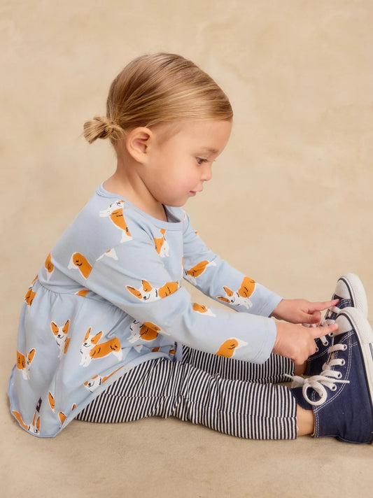 Tea Cutie Corgis | Peplum Two Piece Set