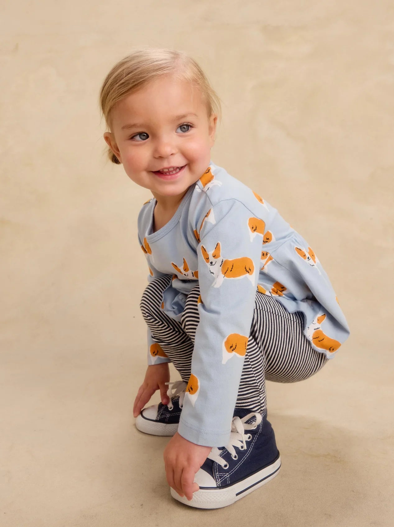 Tea Cutie Corgis | Peplum Two Piece Set