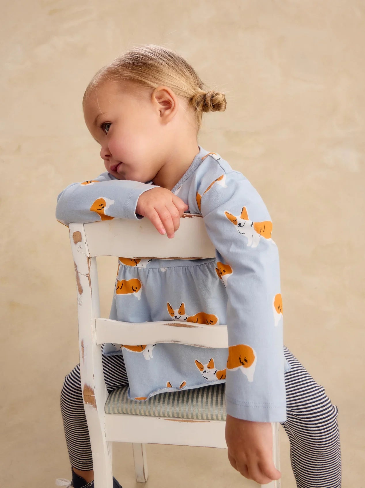 Tea Cutie Corgis | Peplum Two Piece Set