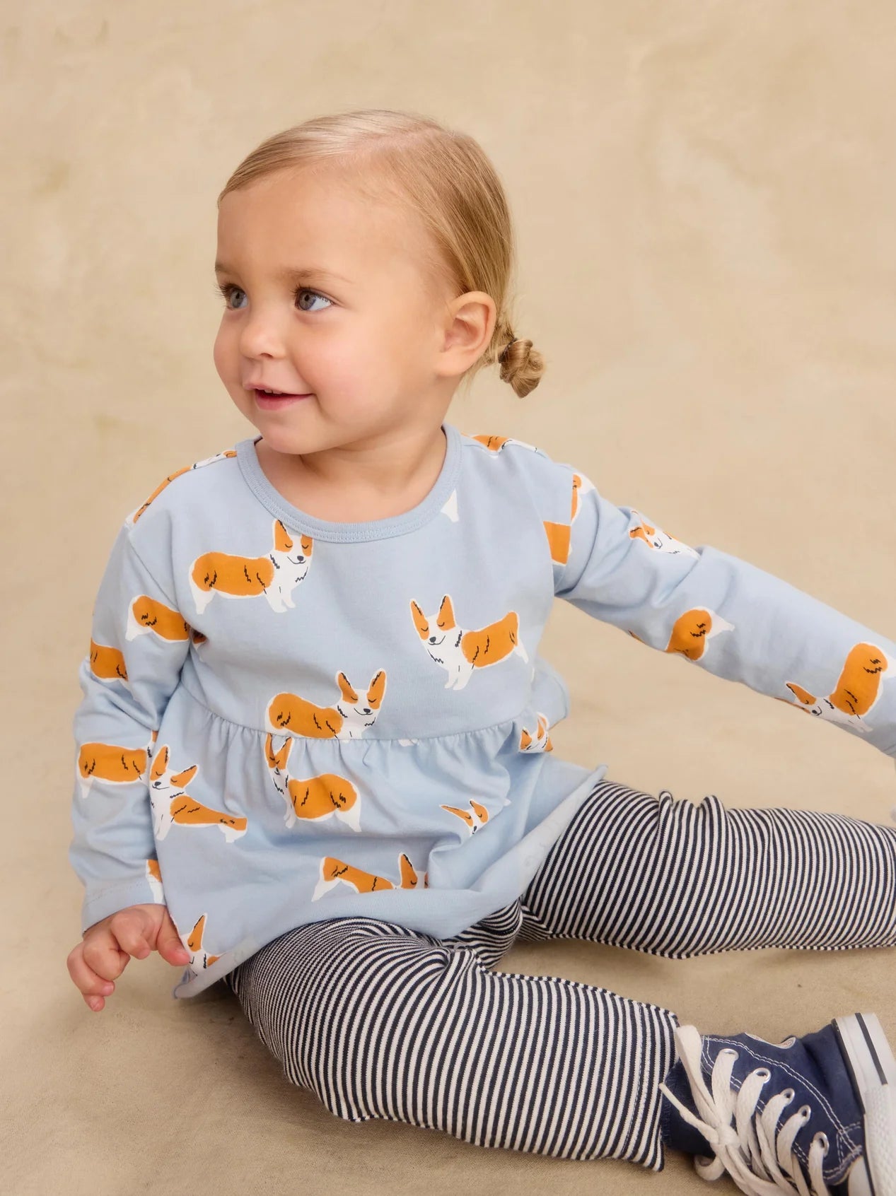Tea Cutie Corgis | Peplum Two Piece Set