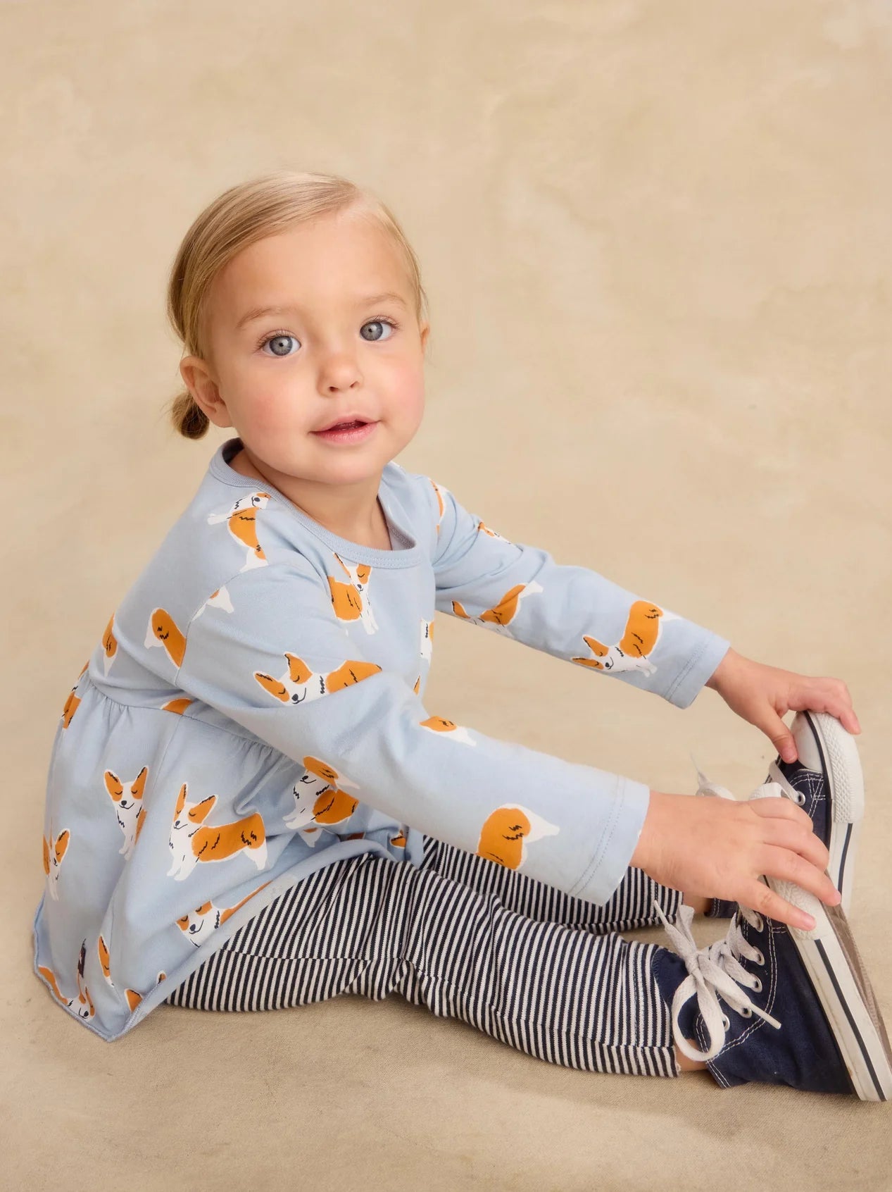 Tea Cutie Corgis | Peplum Two Piece Set