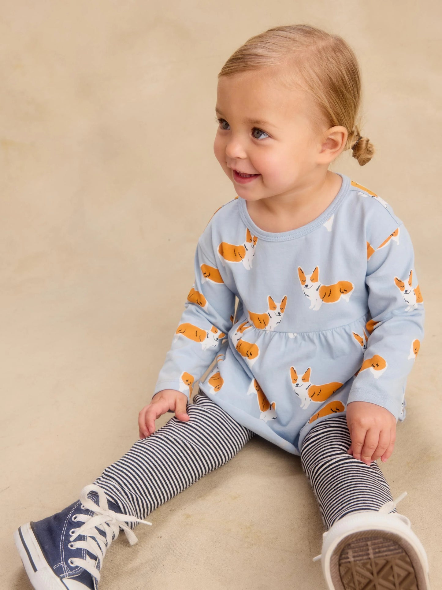 Tea Cutie Corgis | Peplum Two Piece Set