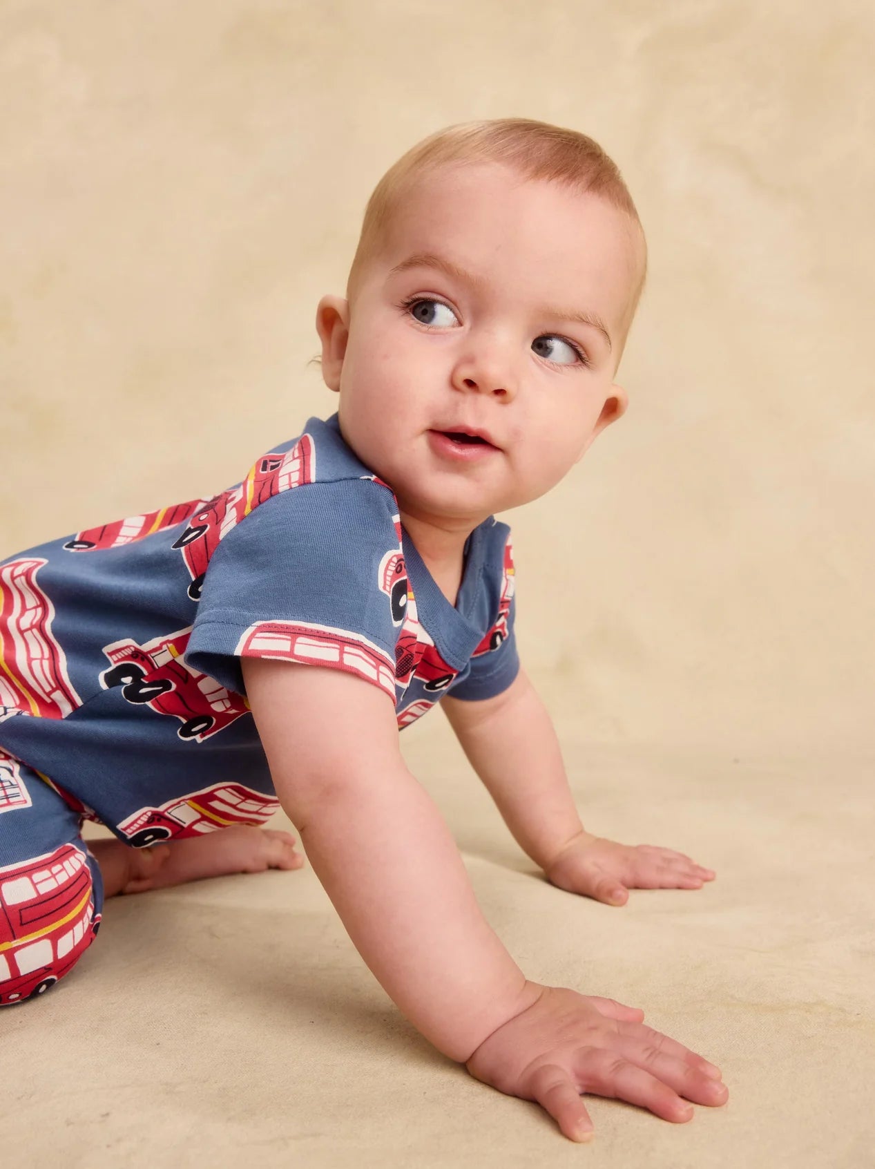 Tea Double Decker Bus | Pocket Romper