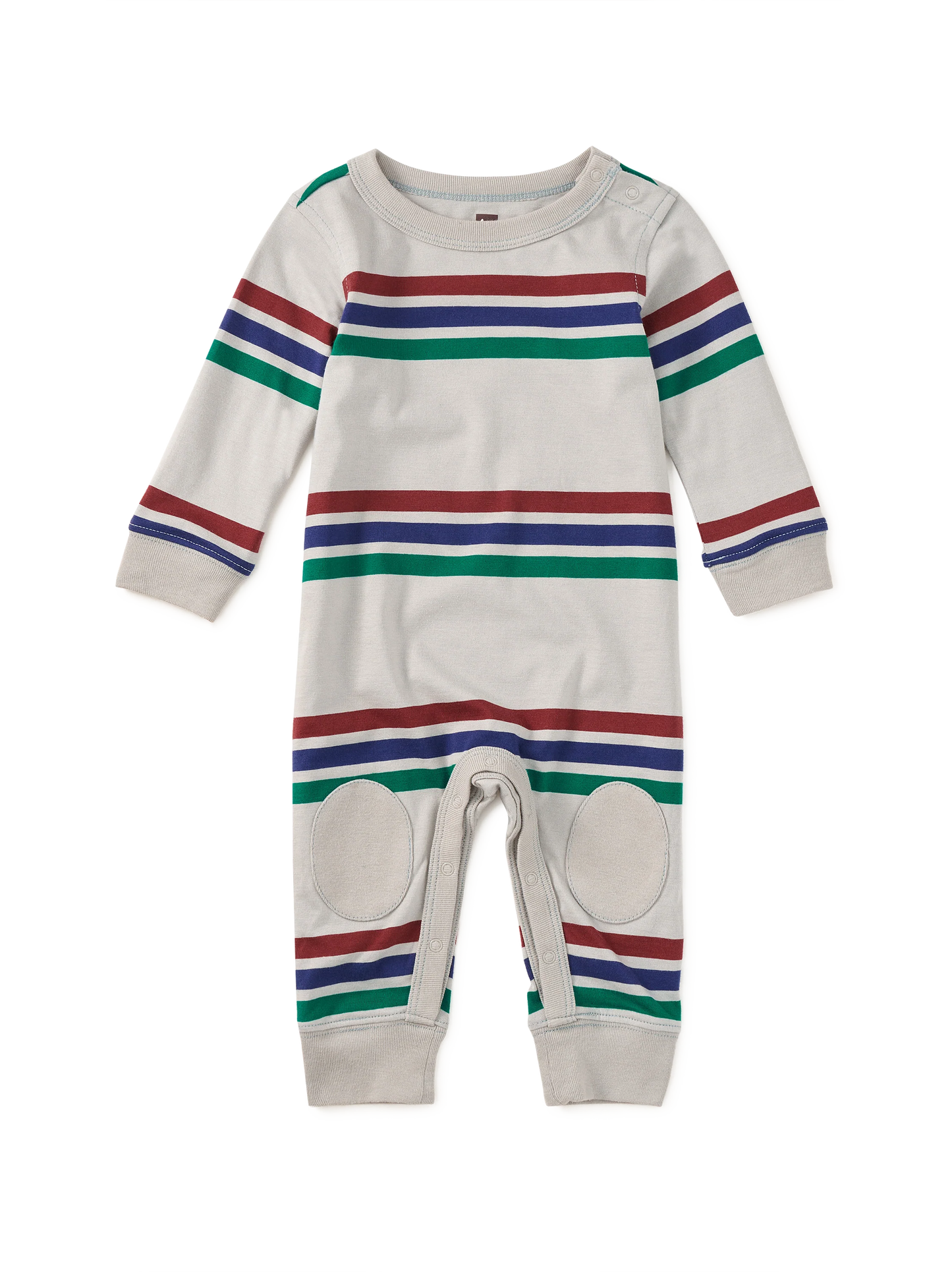 Tea Mica | Stripe Knee Patch Romper
