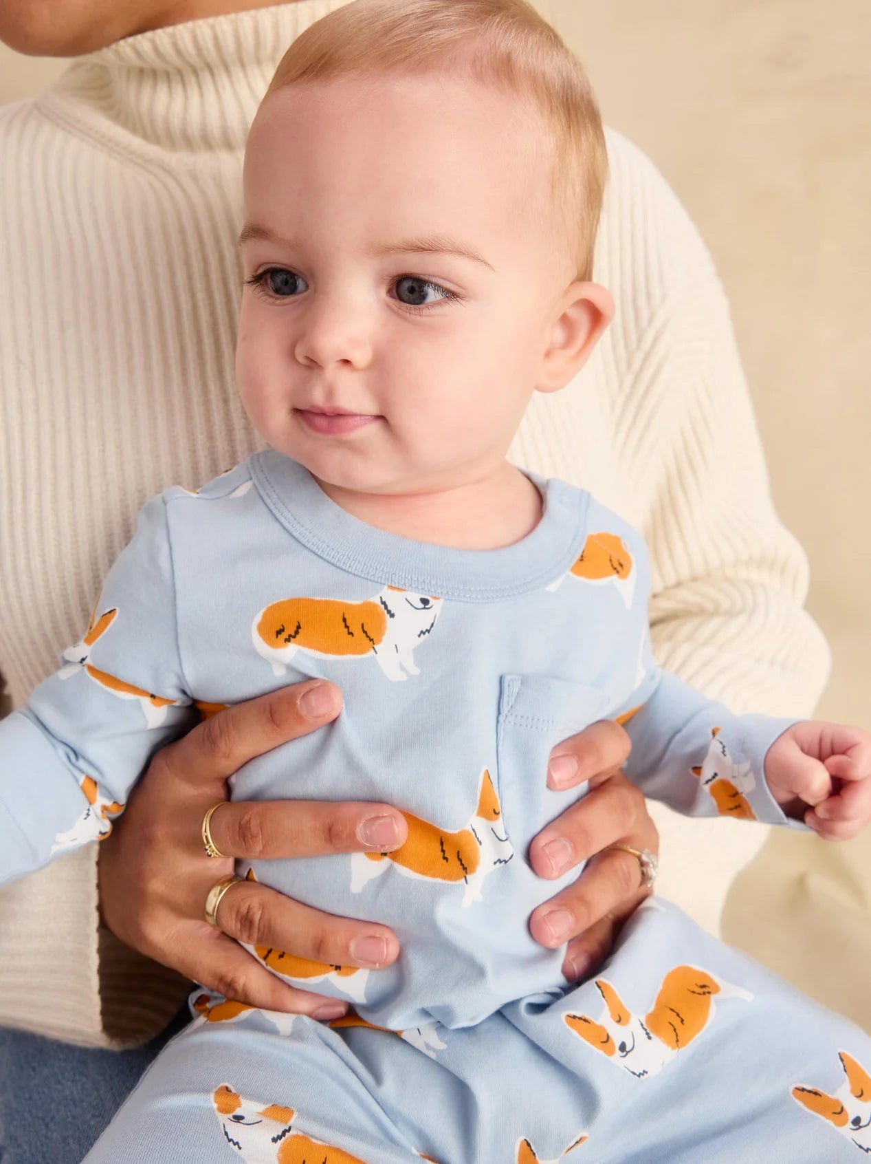 Tea Cutie Corgis | Long Sleeve Pocket Romper