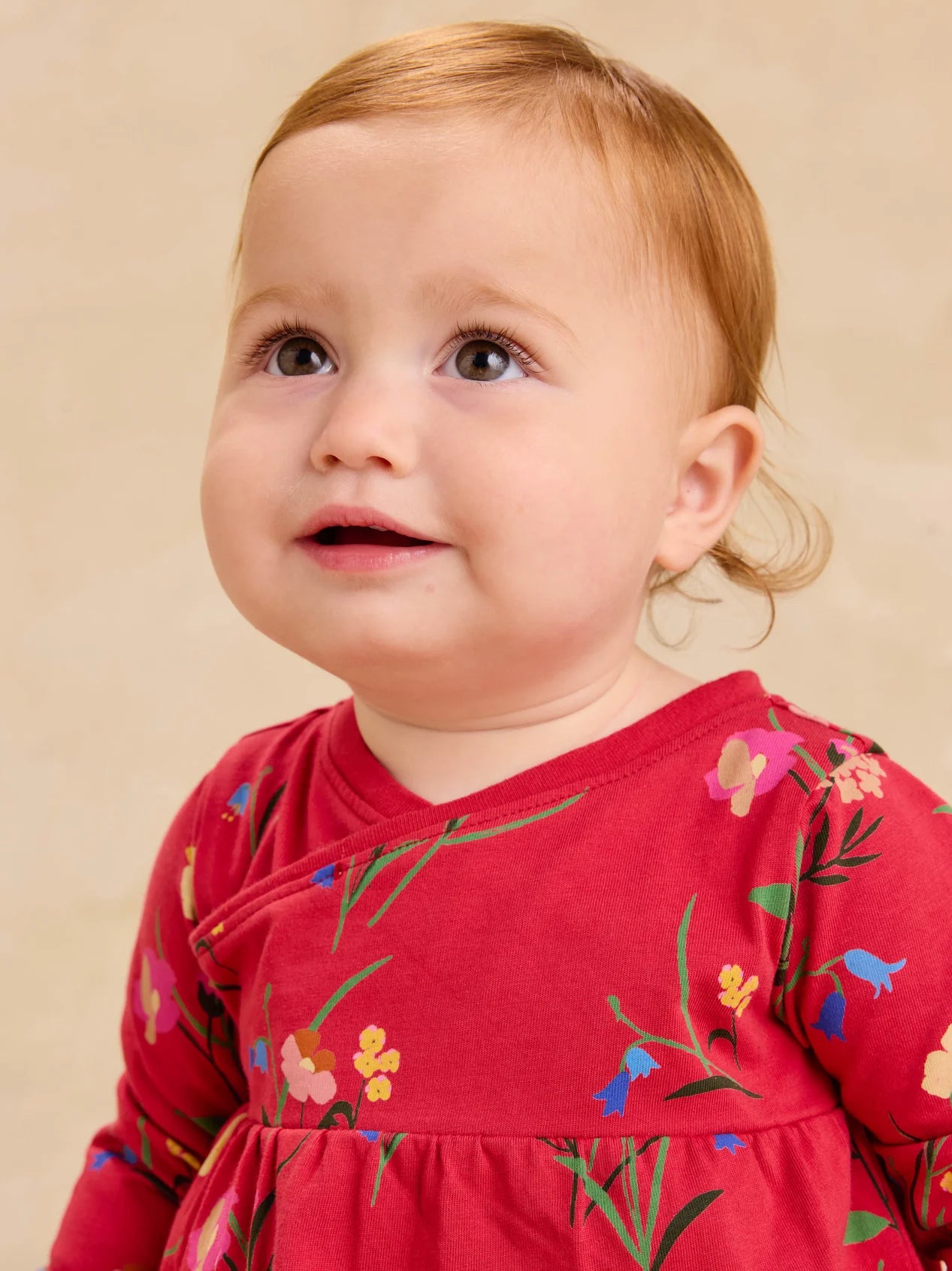 Tea Hollyhock Garden | Wrap Neck Romper