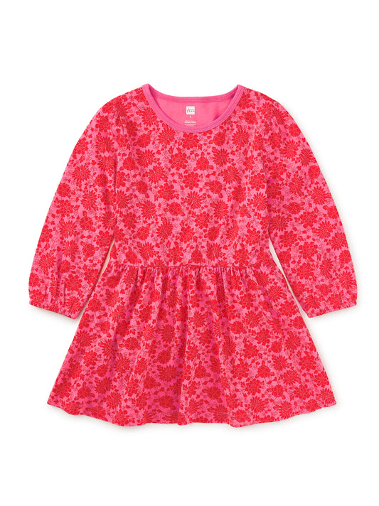 Tea Andong Floral | Blouson Sleeve Pocket Dress