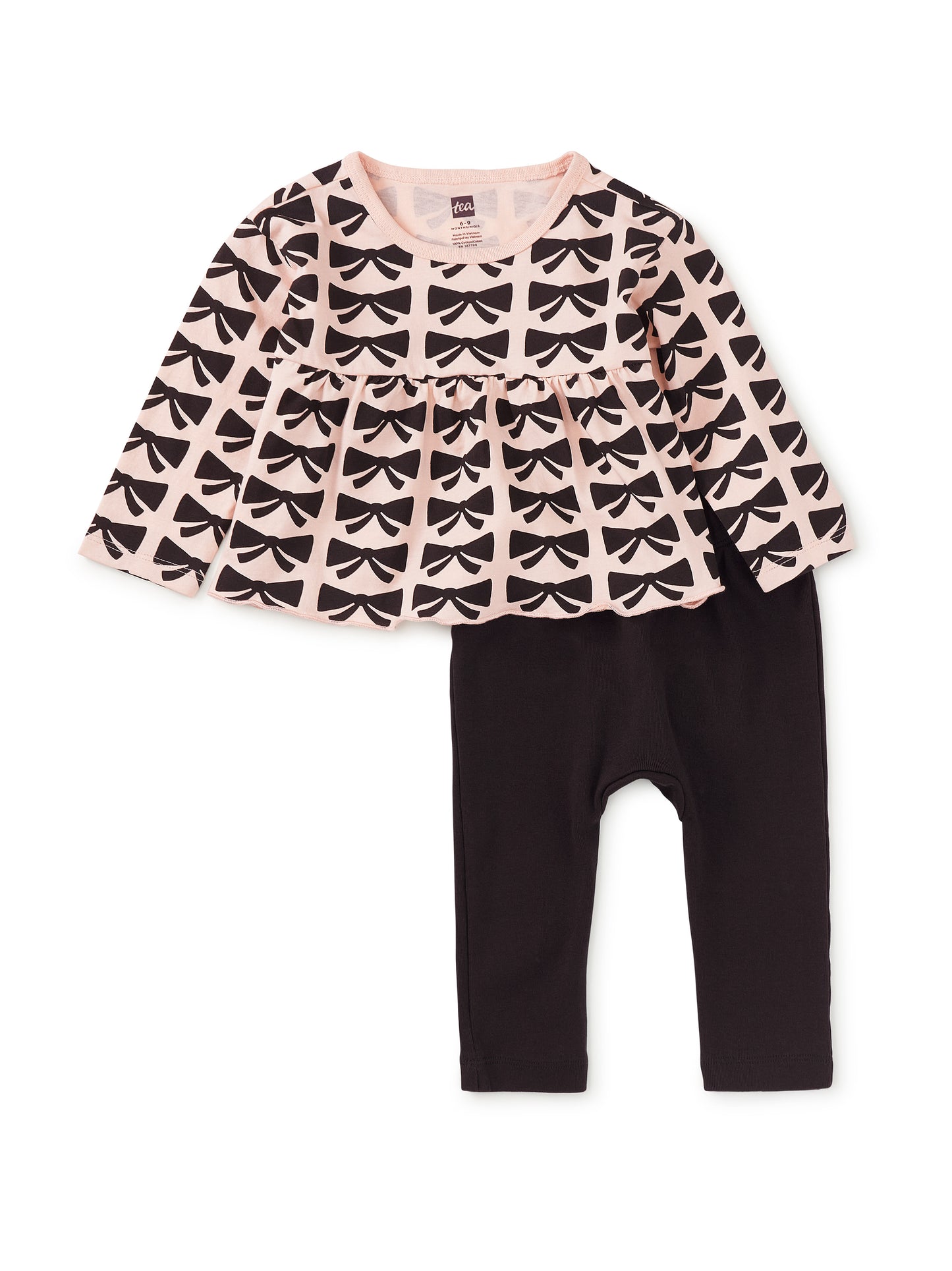 Tea Bow | Peplum Top & Pants Set