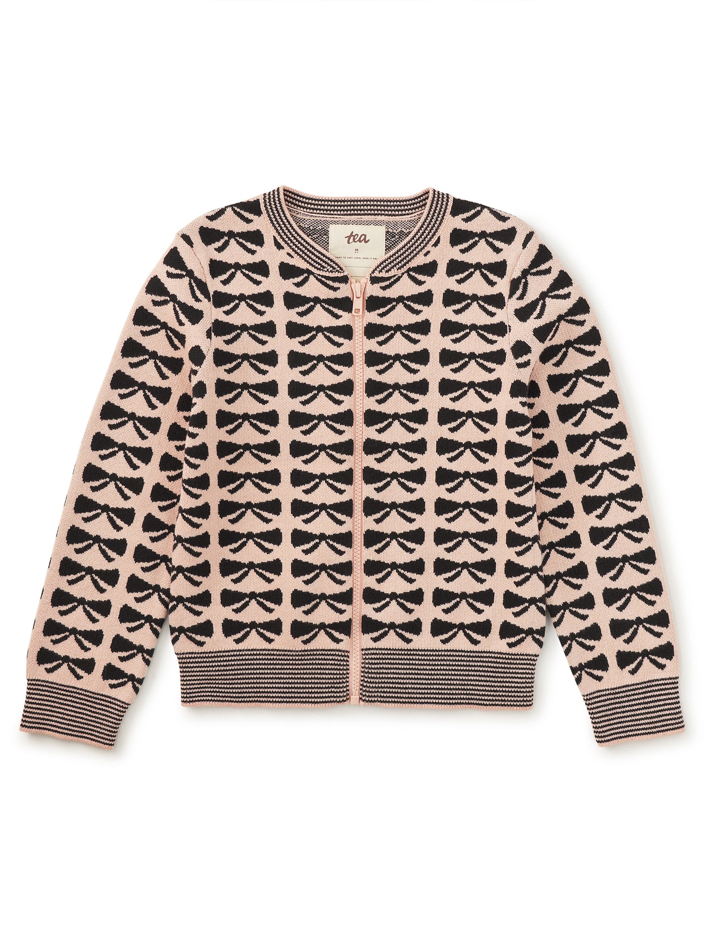 Tea Bow | Zip Up Bow Cardigan