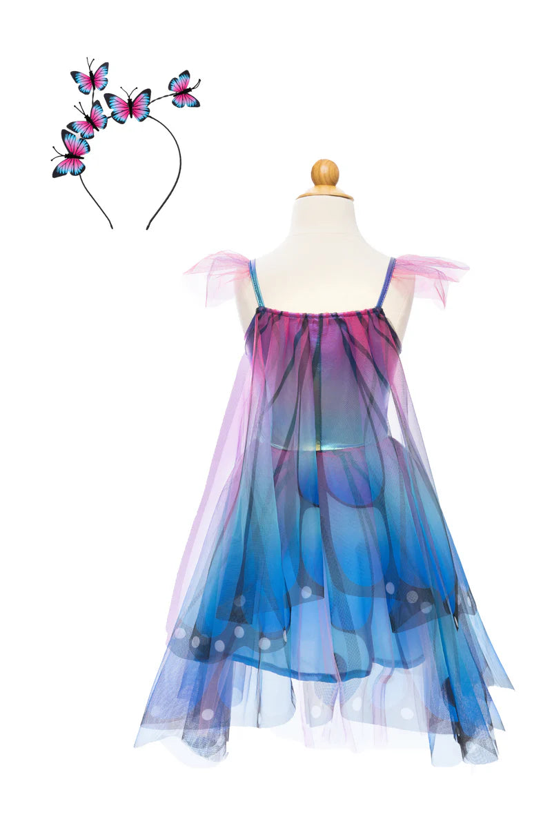 Great Pretenders Blue | Butterfly Twirl Dress with Wings & Headband
