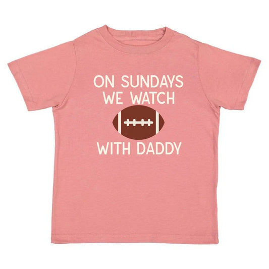 Sweet Wink Dusty Rose | Football Sundays With Daddy Short Sleeve T-Shirt