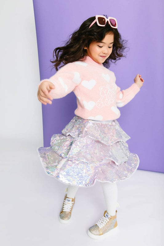 Lola & The Boys Sparkle | Tiered Mini Skirt