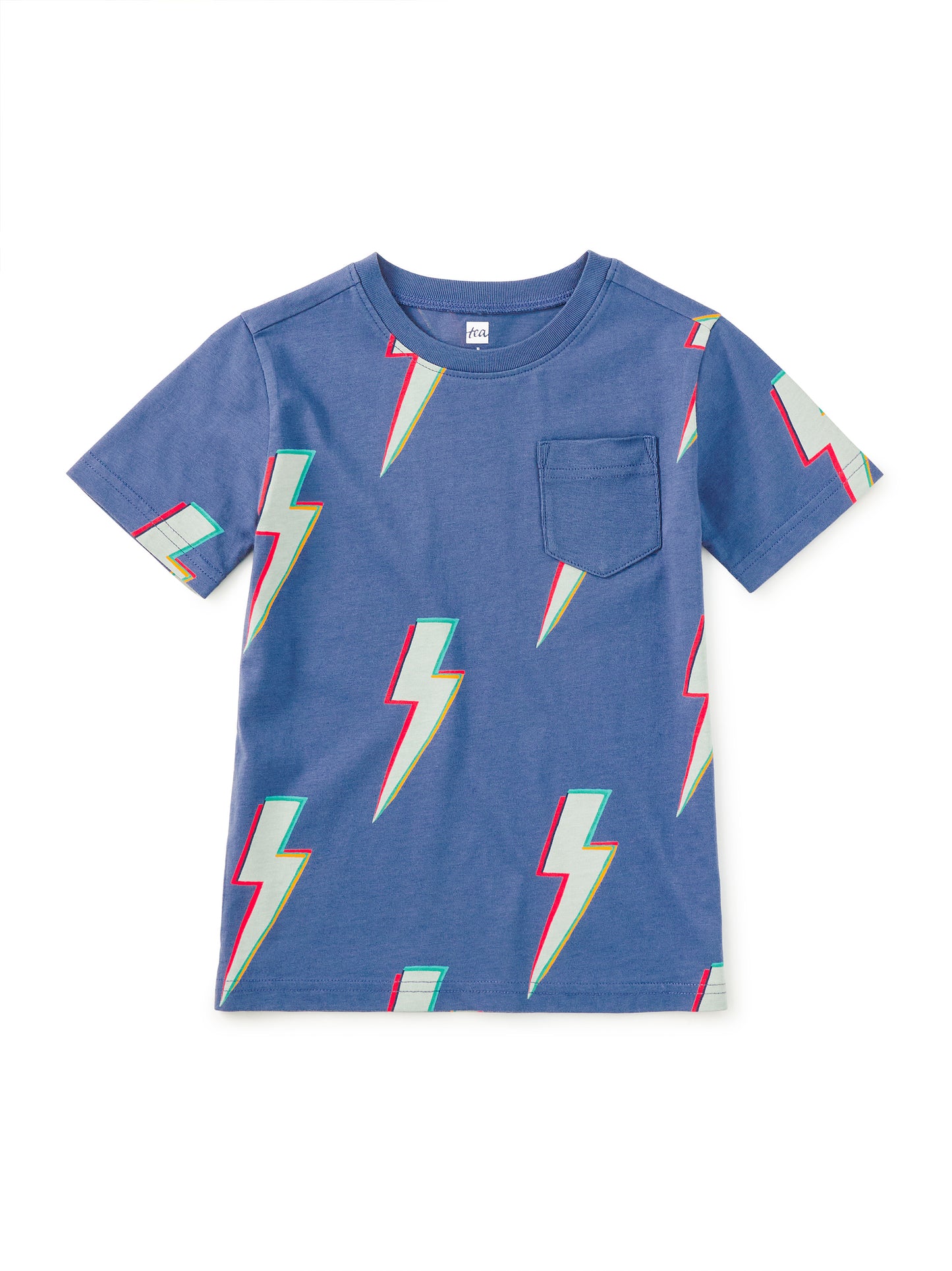 Tea Lightning Bolts | Printed Pocket Tee