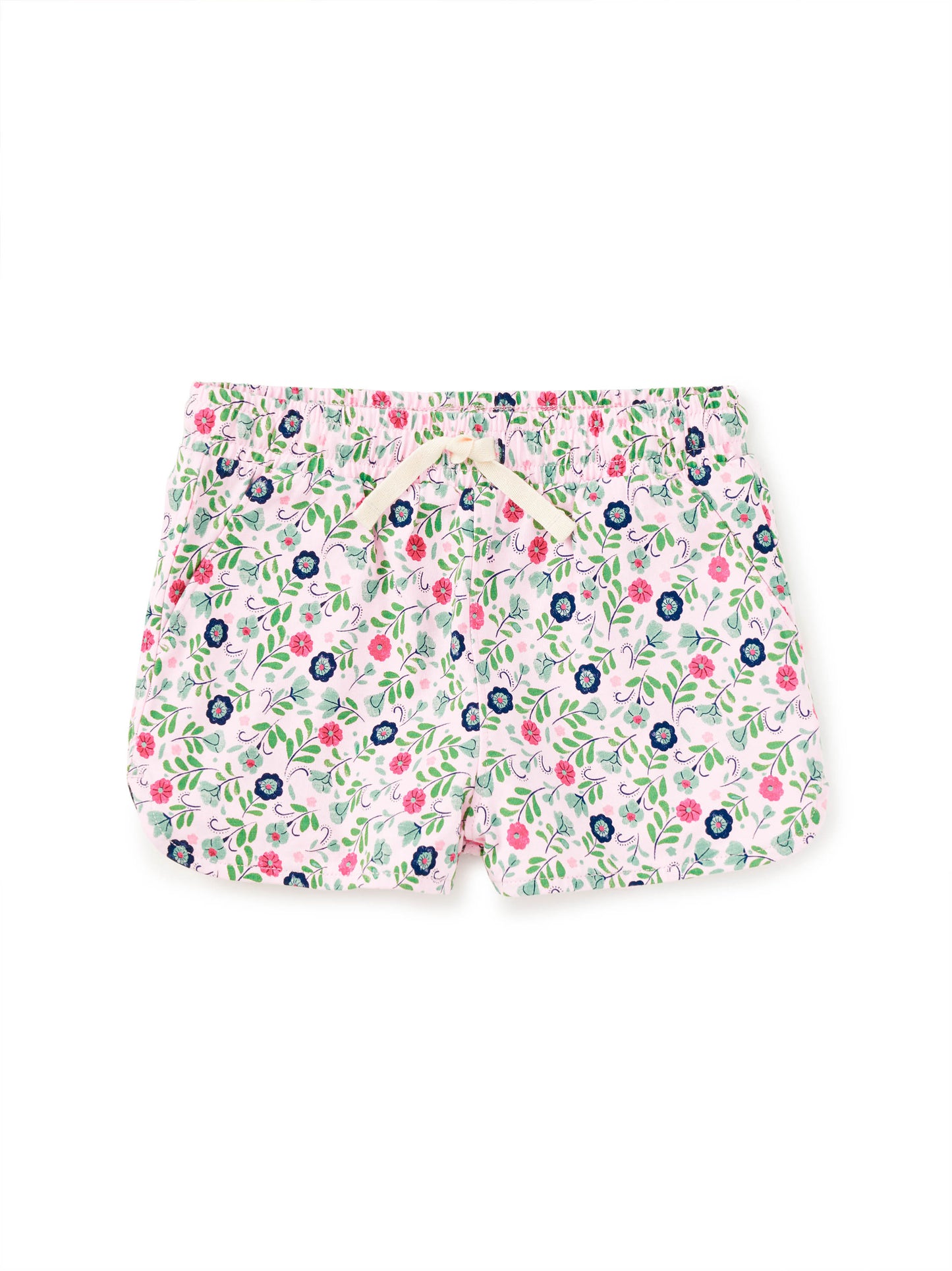 Tea Azulejos Florales | Tie Waist Shorts
