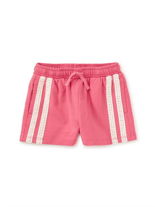 Tea Desert Rose | Crochet Sporty Shorts