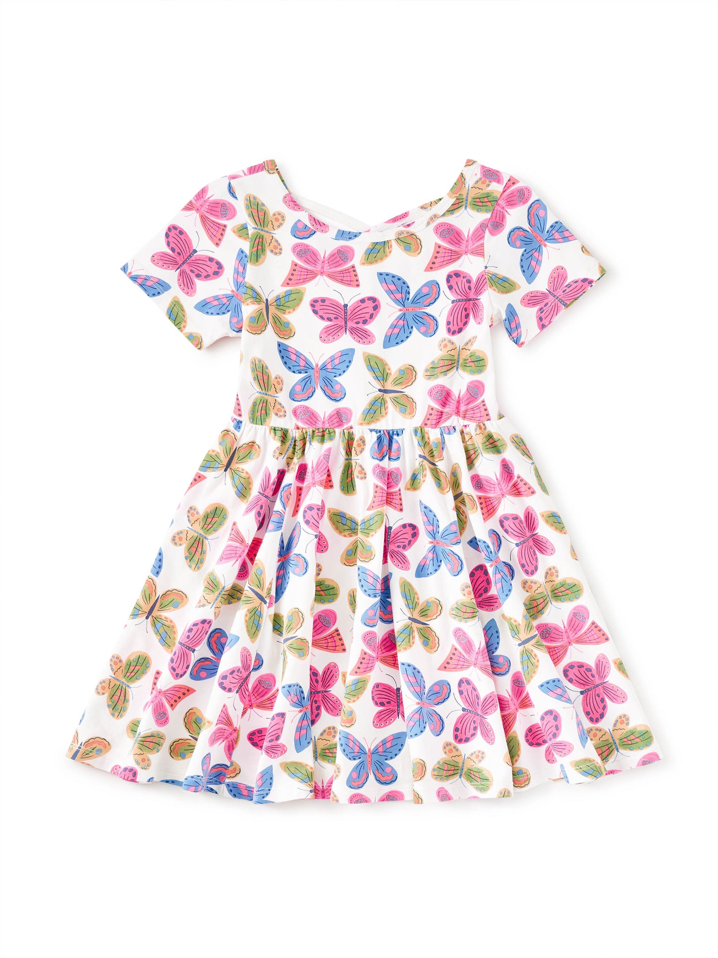 Tea Flutter Fiesta | Short Sleeve Ballet Dress