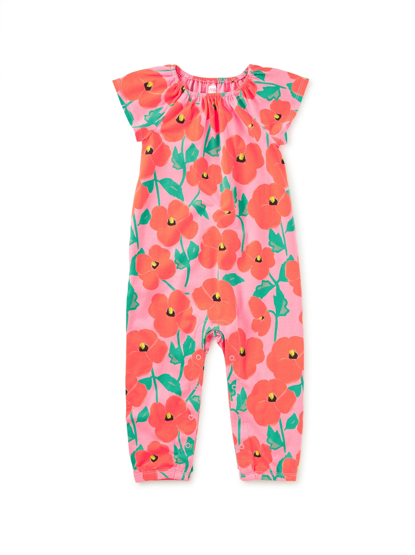 Tea Poppy Poppies | Tulip Sleeve Romper