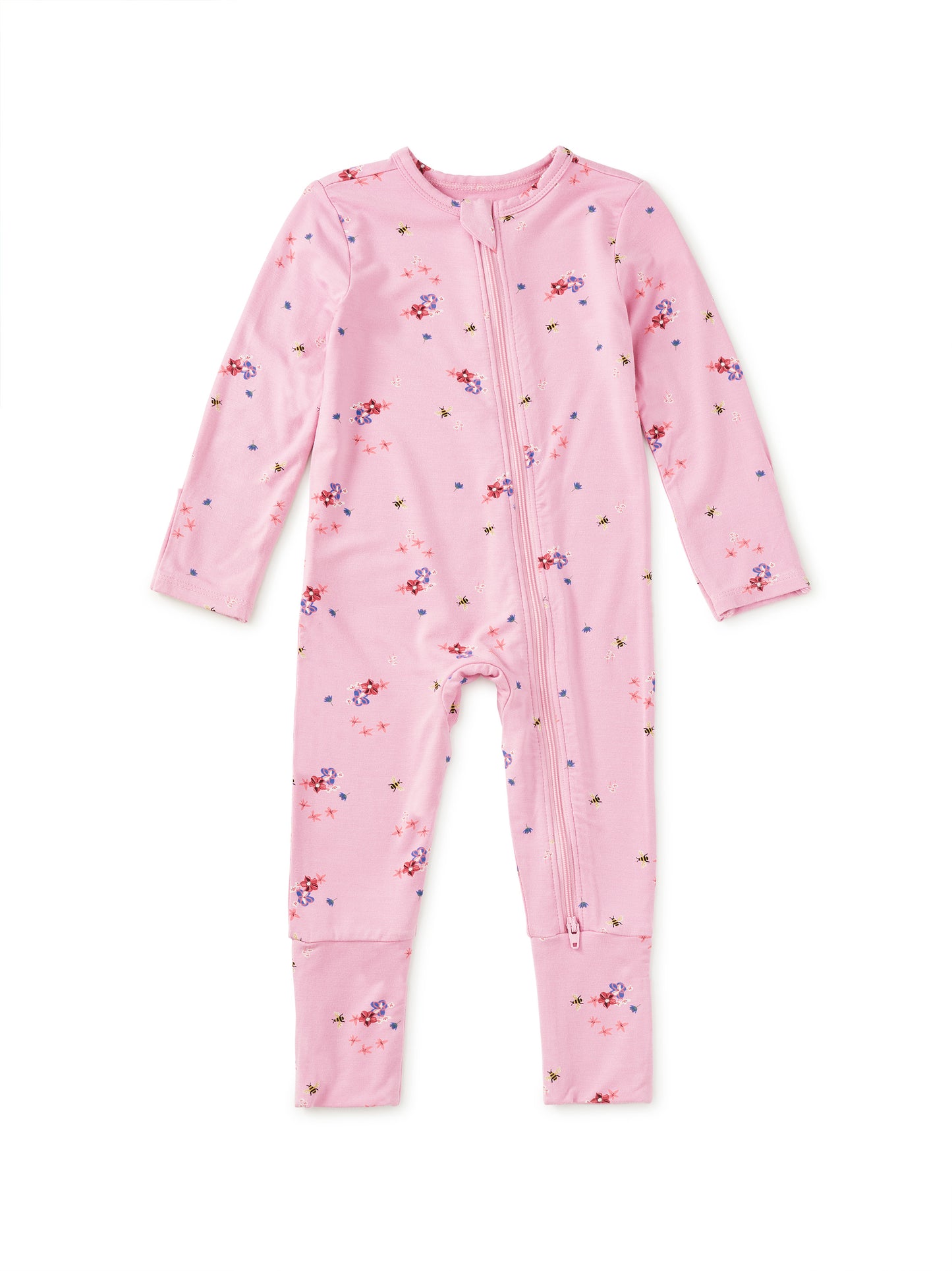 Tea Busy Bees & Flowers | Footed Romper