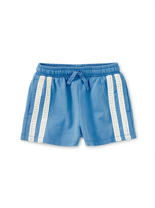 Tea Blue Orchid | Crochet Sporty Shorts