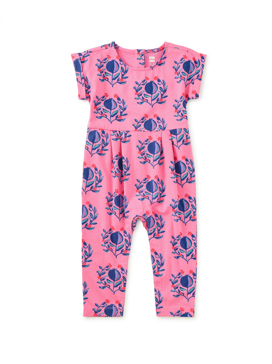 Tea Pomegranate Floral | Cuff Sleeve Floral