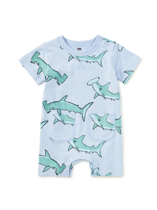 Tea Hungry Hammerheads | Double Pocket Romper