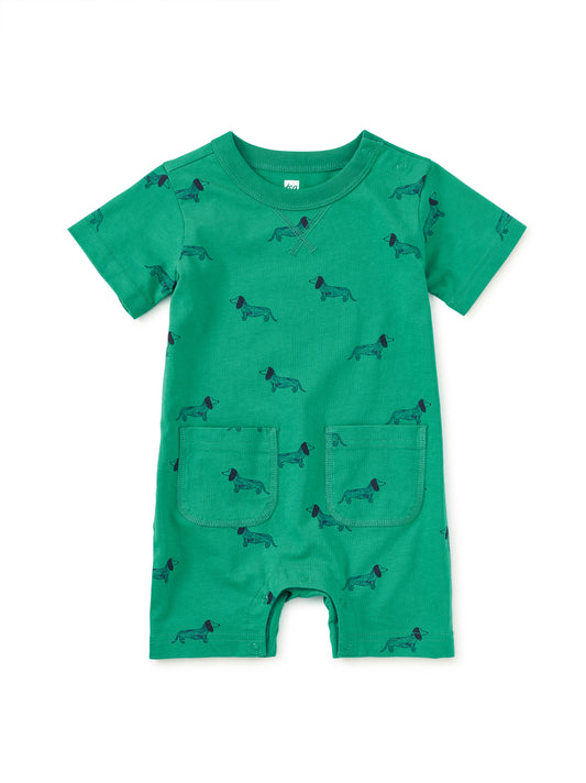 Tea Dachshunds | Double Pocket Romper