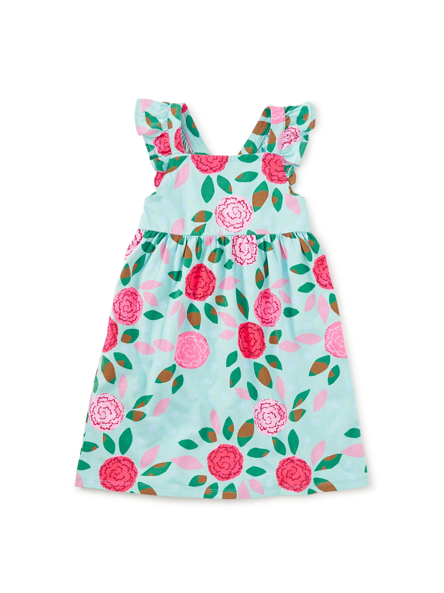 Tea Spinning Carnations | Ruffle Strap Dress