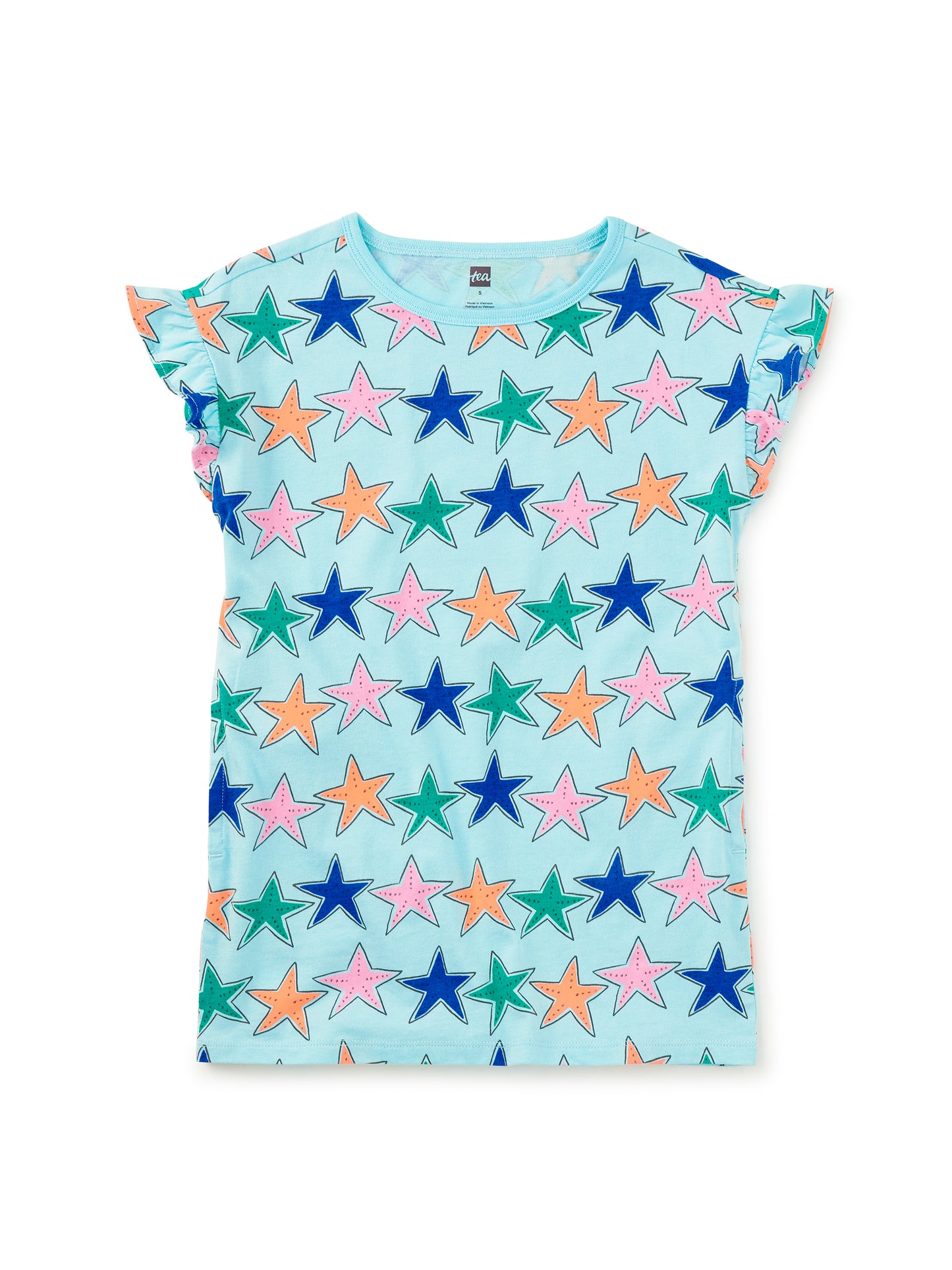 Tea Starfish | Flutter Sleeve Shift Dress