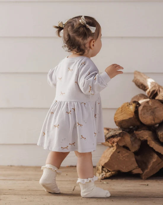 Rylee + Cru Fog Foxes | Raglan Dress
