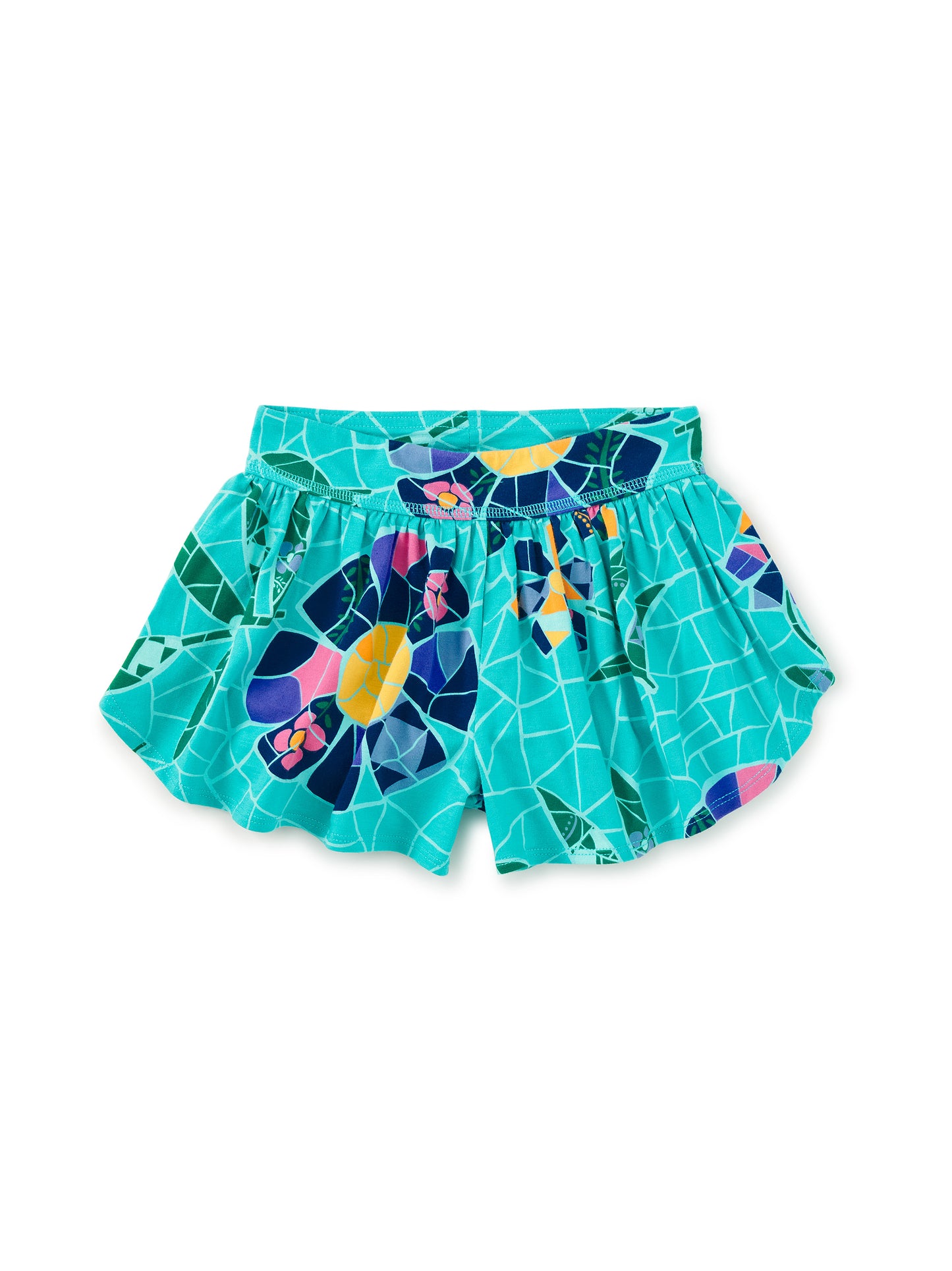 Tea Mosiac Floral | Sporty Petal Shorts