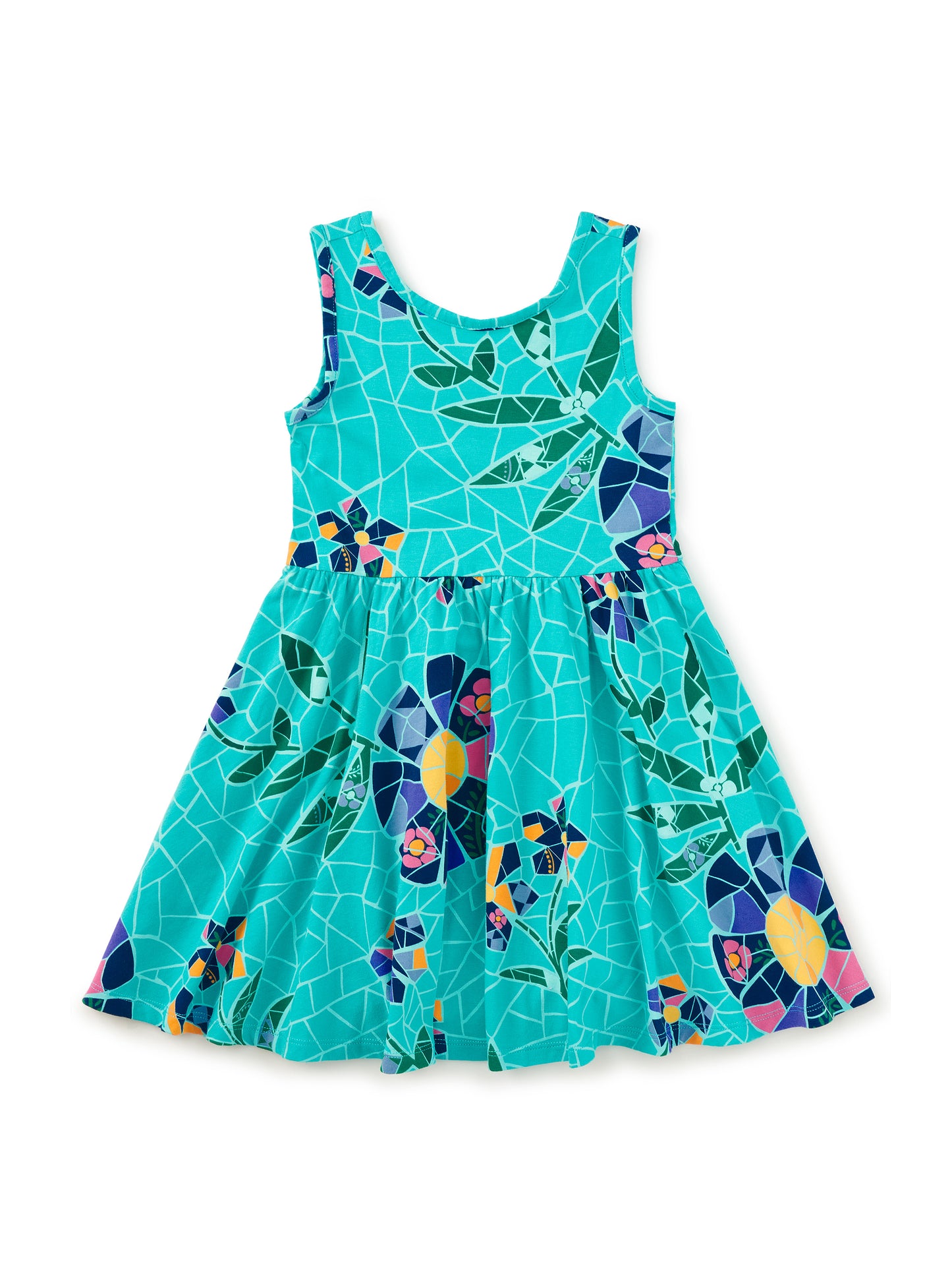 Tea Mosaic Floral | Sleeveless Ballet Dress