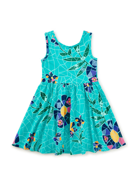 Tea Mosaic Floral | Sleeveless Ballet Dress