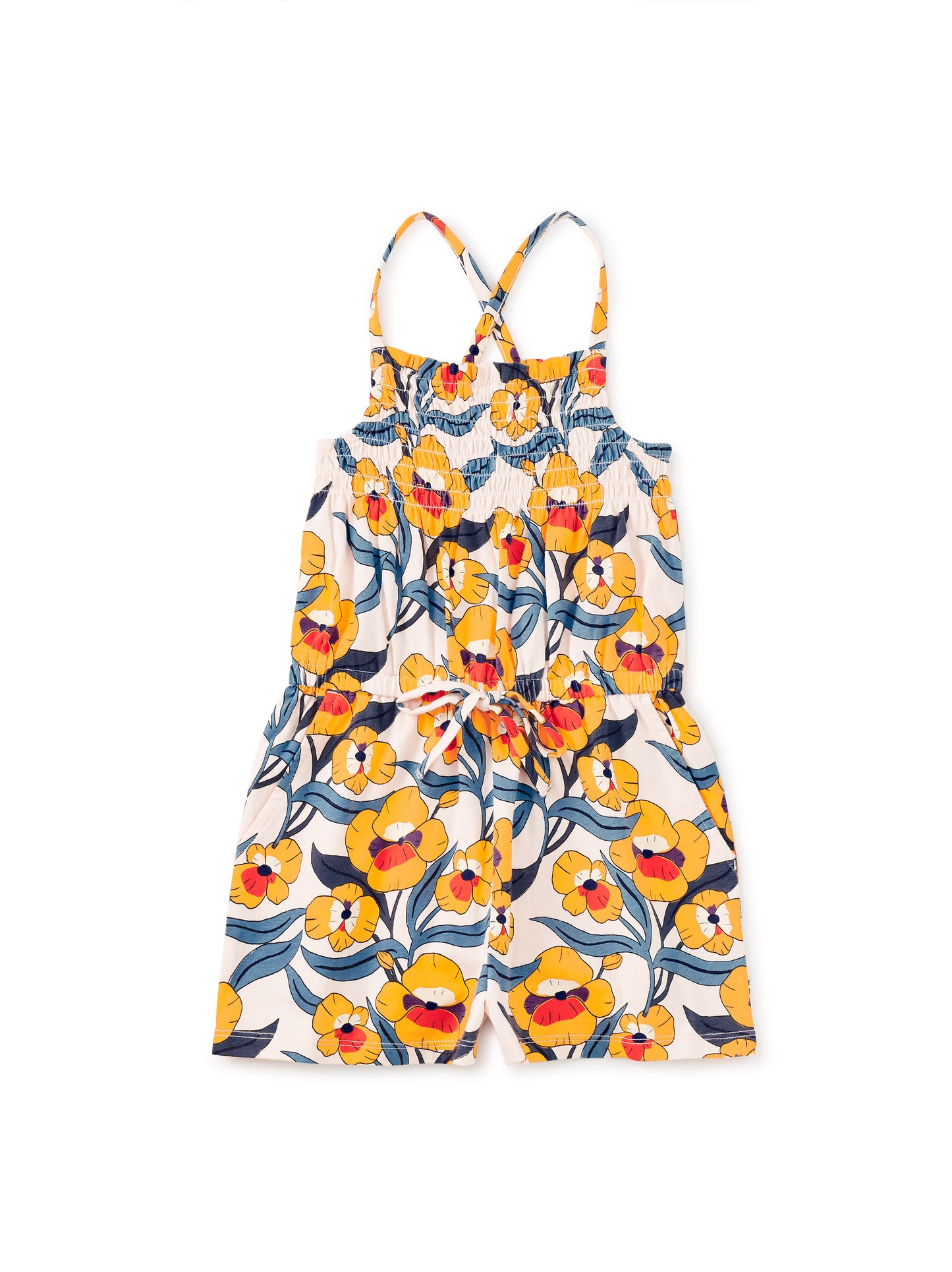 Tea Nouveau Poppy | Smocked Strappy Romper