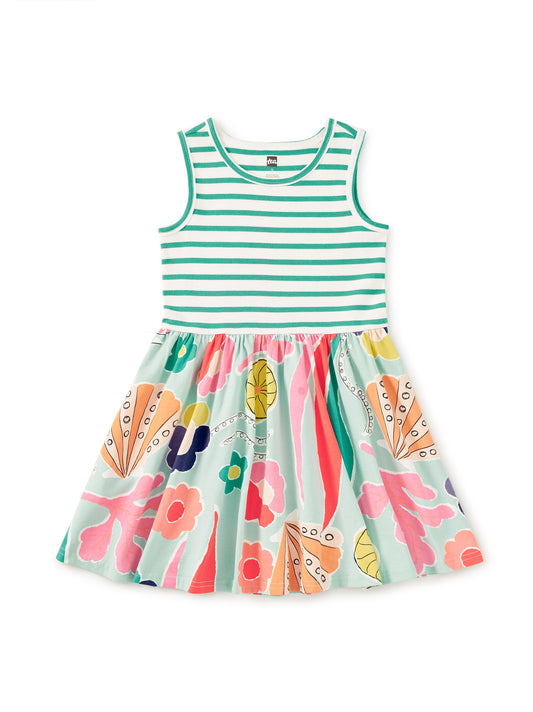 Tea Sea Floral | Print Mix Tank Skirted Dress