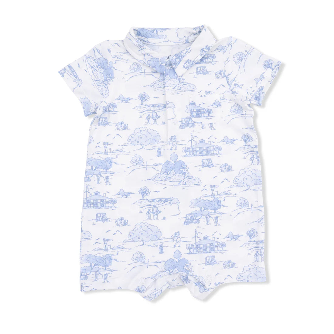 Angel Dear Ivory Blue | Golf Toile Polo Shortie