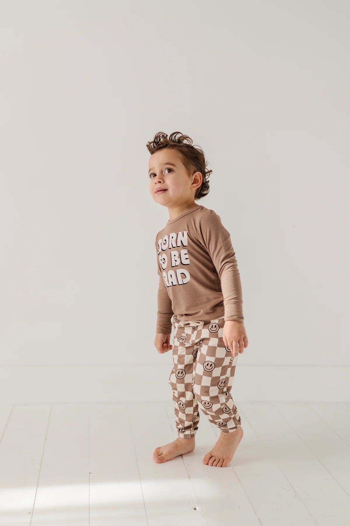 Baby Sprouts Portabella | Smiley Check Joggers
