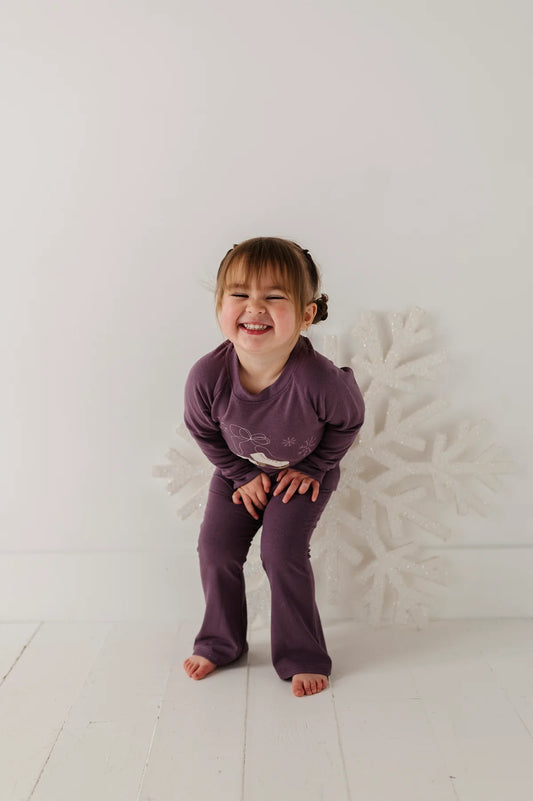 Baby Sprouts Plum | Flare Pants