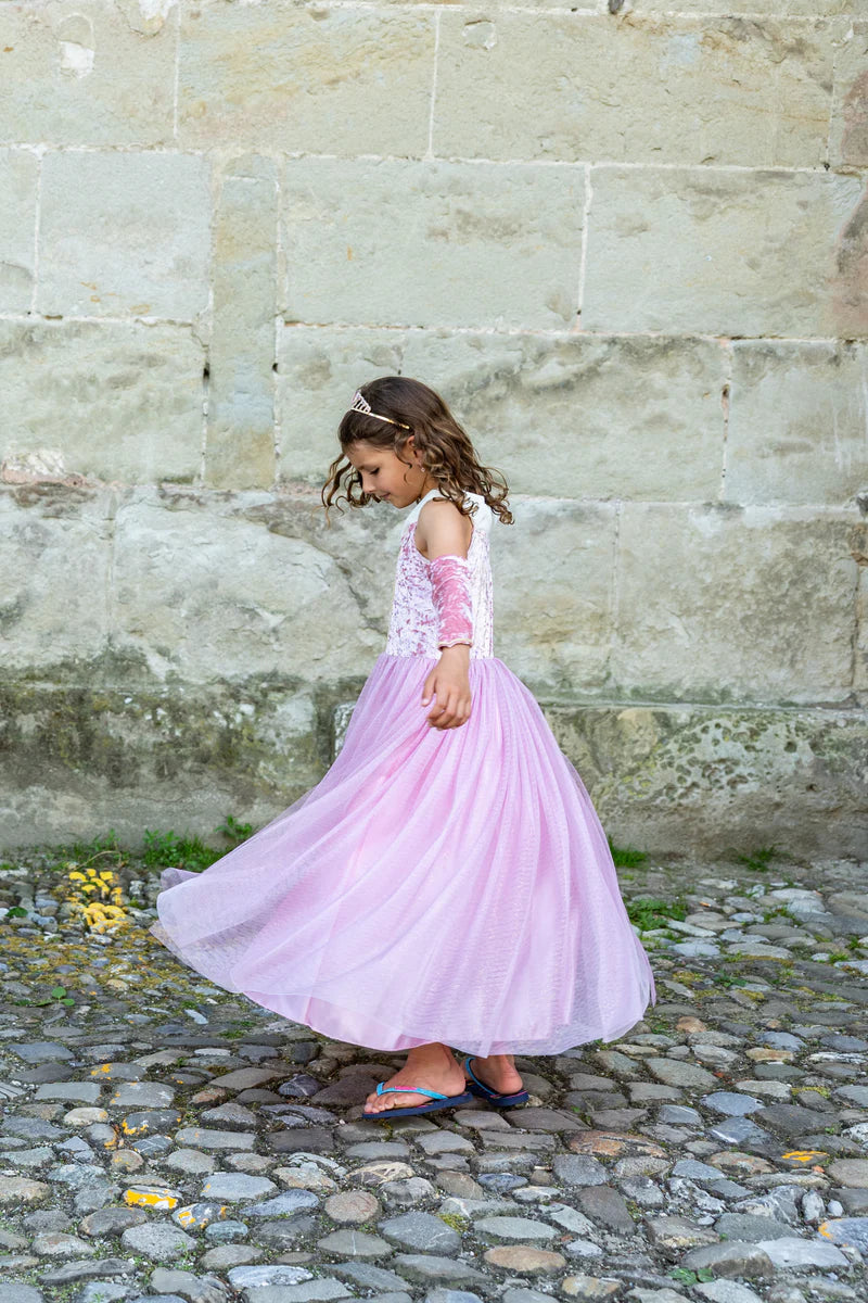 Great Pretenders Pink | Velvety Soft Sleeping Sweetheart Princess Gown with Arm Warmers