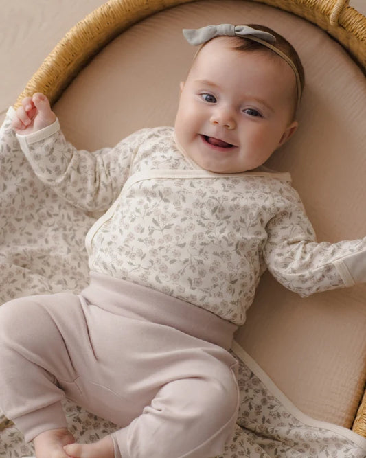 Quincy Mae Lilac Floret | Side Snap Bodysuit