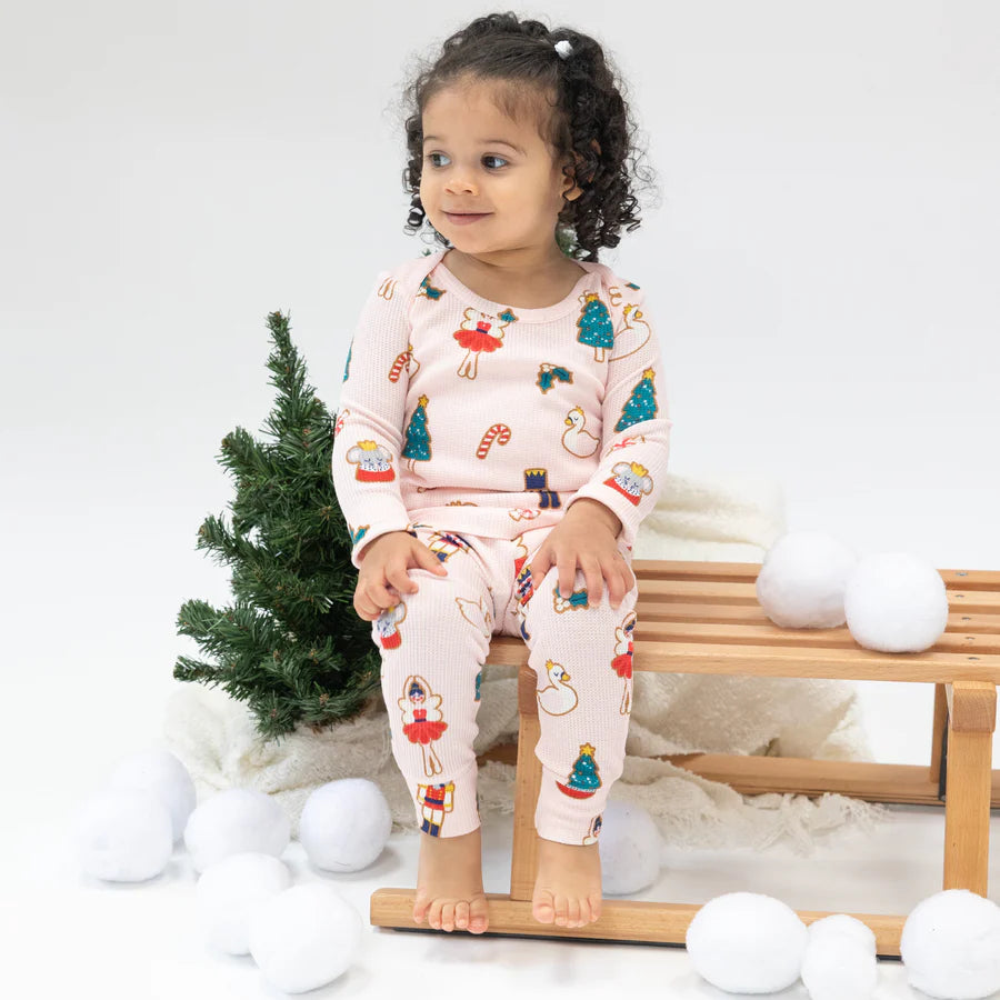 Angel Dear Pink Sugar Plum Fairy Christmas Cookie | Long Sleeve Loungewear Set