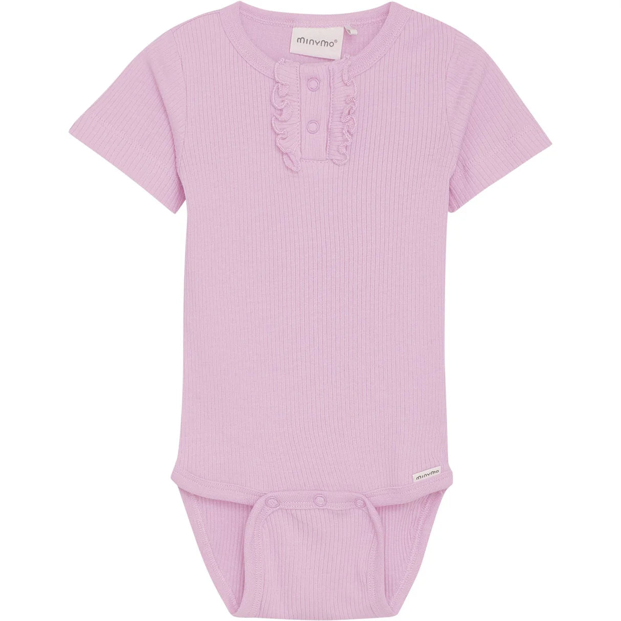 Minymo Lilly Pad | Short Sleeve Rib Bodysuit