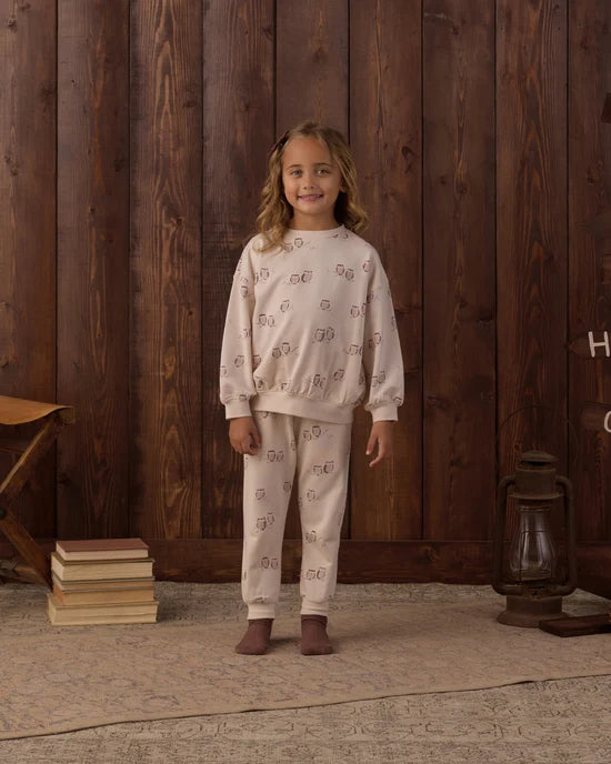 Rylee + Cru Petal Owls | Jogger Sweatpant