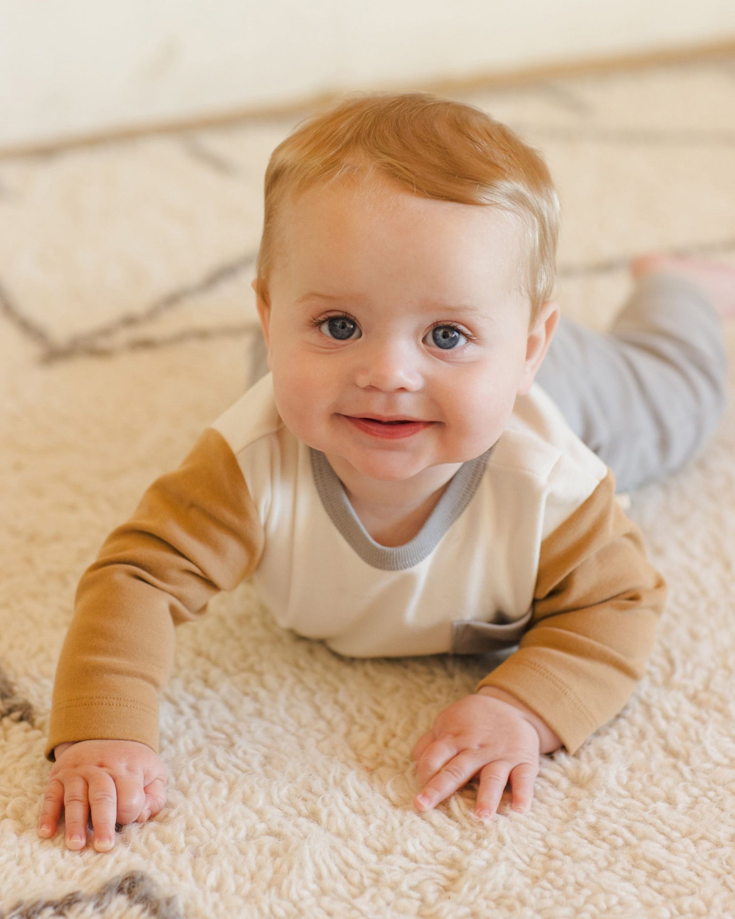 Quincy Mae Color Block | Long Sleeve Pocket Tee & Drawstring Pant Set