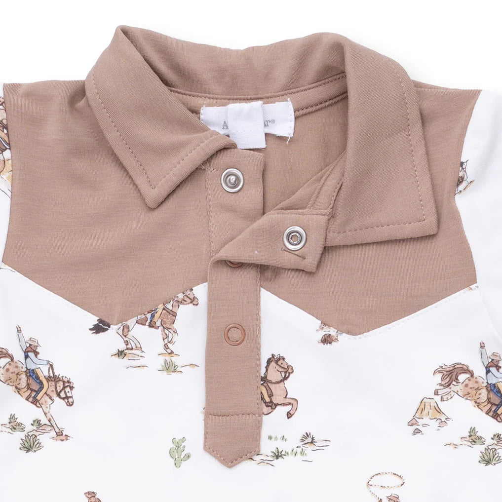 Angel Dear Cream | Horse Wrangler Long Sleeve Cowboy Romper