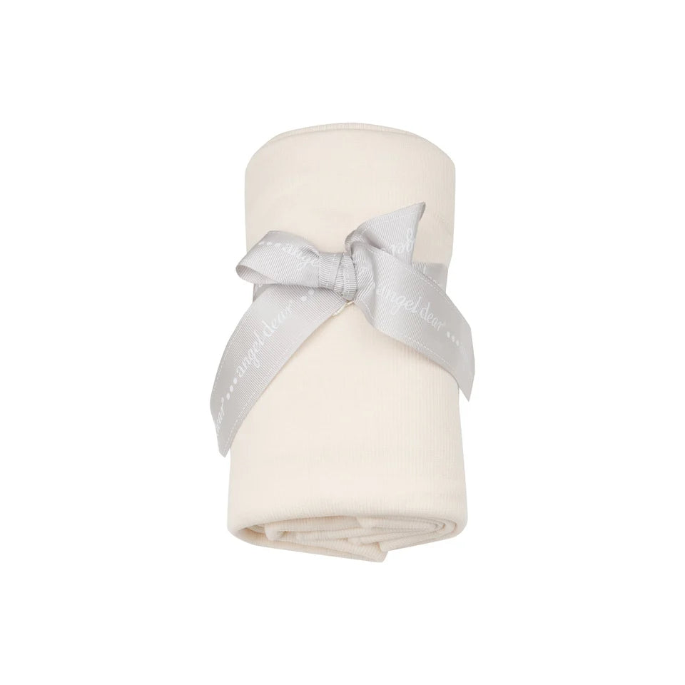 Angel Dear Ivory | Ribbed Swaddle Blanket